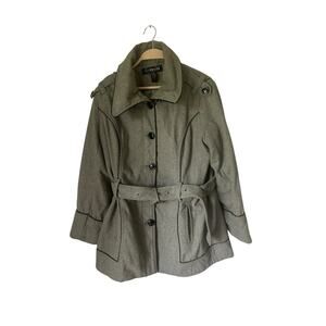 Lane Bryant size 14/16 wool blend short trench‎ coat womens